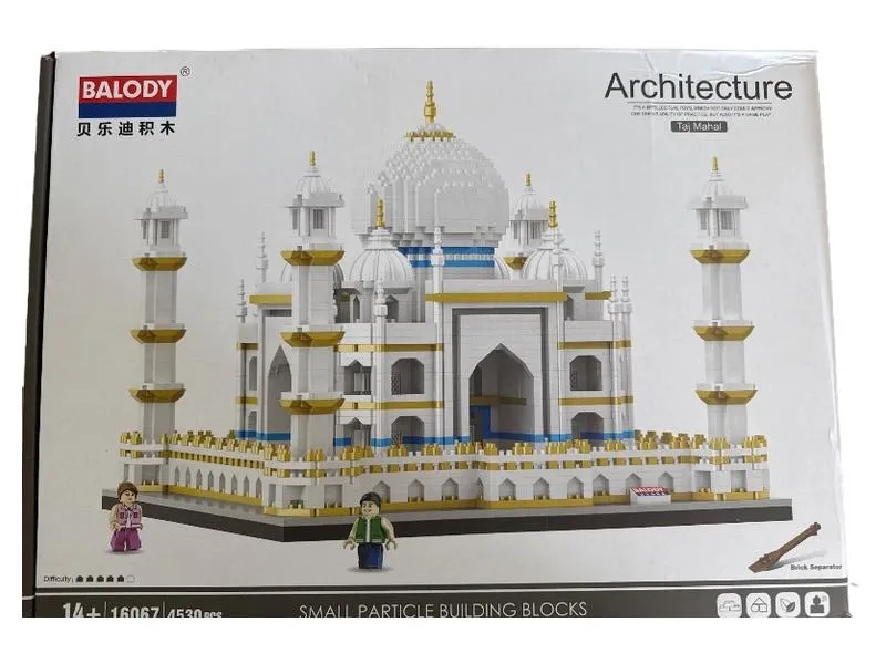 BALODY Taj Mahal Modellbausatz Klemmbausteine Architektur Geschichte Weiß 1