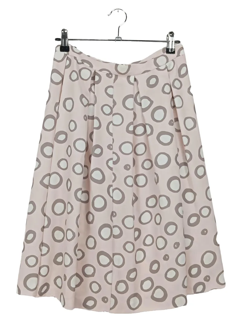 FFC Damen Faltenrock 34;XS Mehrfarbig Punkte Midirock Casual 1