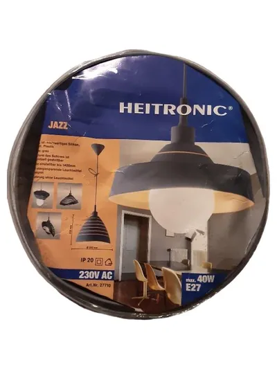HEITRONIC Jazz Deckenleuchte Grau 28cm Silikon Metall Kunststoff Modern