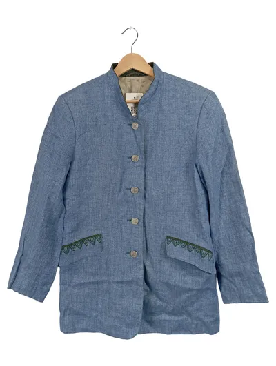 Schneiders Salzburg Trachtenjacke Damen Blau Gr. 40 L Viskose Stickerei