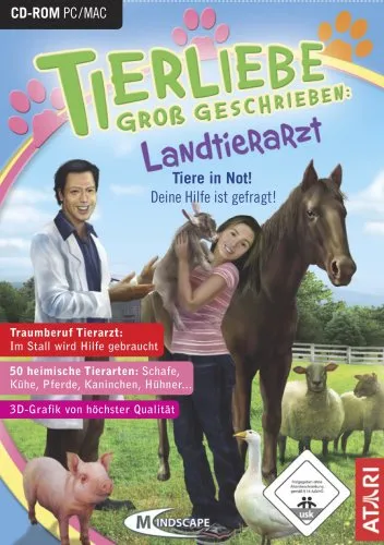 Atari Tierliebe Landtierarzt PC Simulation Spiel CD-ROM ab 6