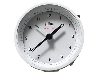 Braun Radiowecker Wecker Weiß radio control Analog Uhr