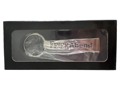Gilde Schlüsselanhänger Silber mit Schriftzug FEIER Abend Geschenkidee