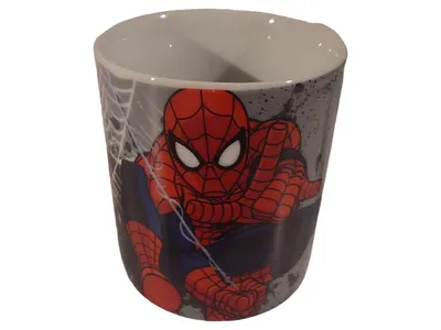 Marvel Spiderman Kaffeetasse Keramik Urban Grafik Logo Mehrfarbig 9cm