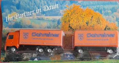 Mercedes Benz Modell LKW Sattelzug Gehreiner Getränkefachgroßhandel Orange