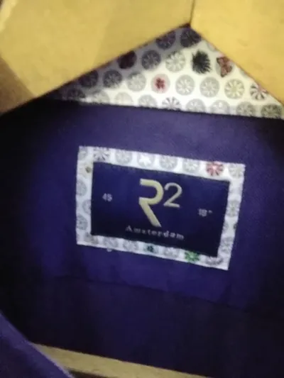 R2 Amsterdam Business Hemd Herren Gr. XL/56 Blau Baumwolle Langarm