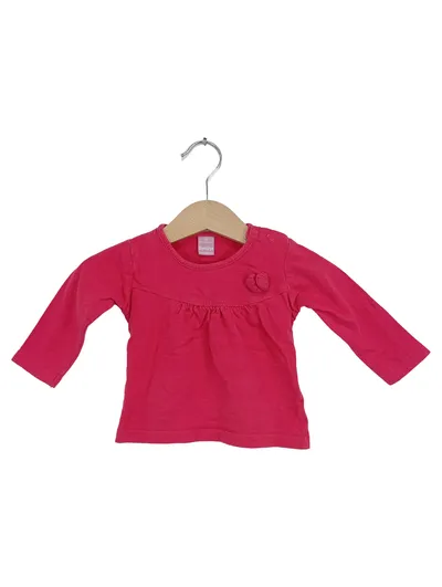 dopodopo Baby Langarmshirt Mädchen Gr. 56 Pink Baumwolle Newborn