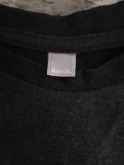 Bench Langarmshirt Kinder Gr. 134 Grau Meliert Logo-Print Baumwolle