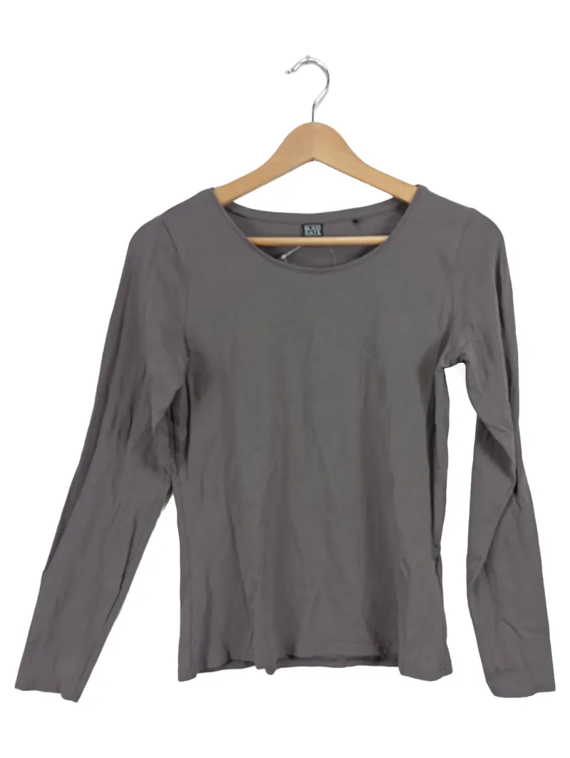 Blind Date Langarmshirt Damen Gr. S/36 Grau Basic Rundhals Baumwolle 2