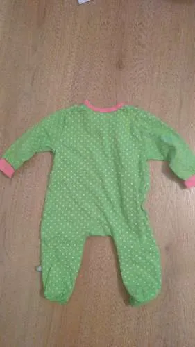 Liegelind Baby Strampler Gr. 56 Grün Punkte Eule Mädchen Baumwolle