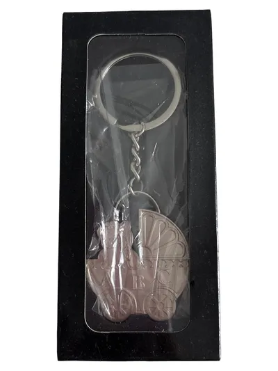 Gilde Schlüsselanhänger Kinderwagen Silber Charmant Baby Geschenk