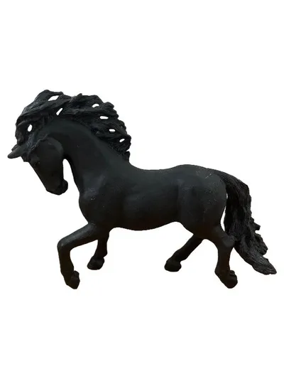 Schleich Friese Hengst Pferd Spielfigur schwarz 12 cm