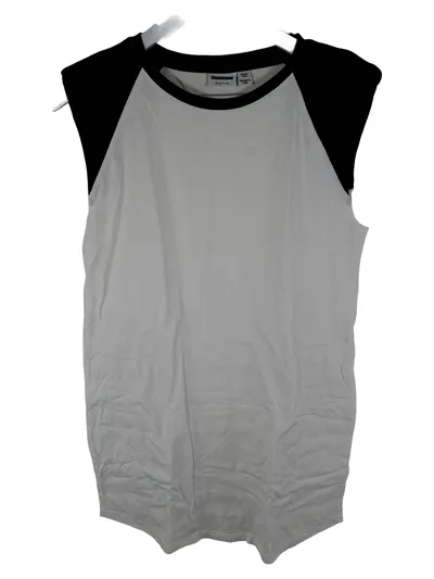 Noisy May Damen Top Shirt Gr. S weiß schwarz ärmellos Basic