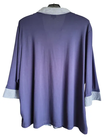 Malva Damen Bluse Gr. 54 Blau Casual 3/4-Arm