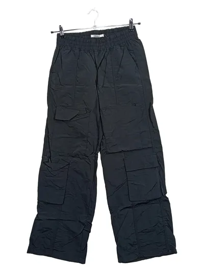 ONLY Cargo Parachute Pants Damen Cargohose Raffungen Schwarz Gr. S/36