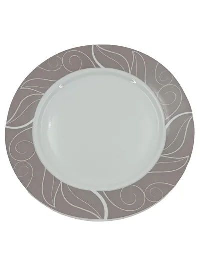 Van Well Servierplatte Grenoble Porzellan Platte Weiß Modern 30cm