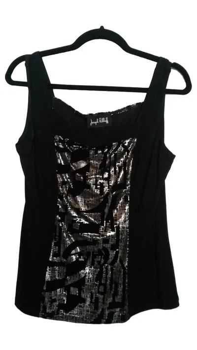 Joseph Ribkoff Top Damen Gr. 40 Schwarz Elegant Metallic-Look