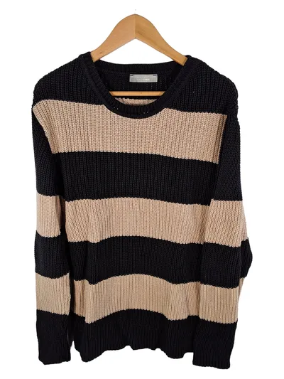 Guido Maria Kretschmer Herren Strickpullover Gr. S gestreift schwarz beige