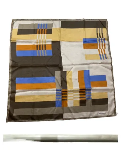 JIM RENOIR Damen Halstuch Mehrfarbig Geometrisch Casual Tuch