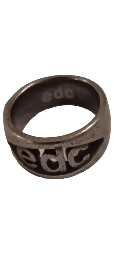 Esprit Damen Ring Größe 15 Silber Casual edc Logo