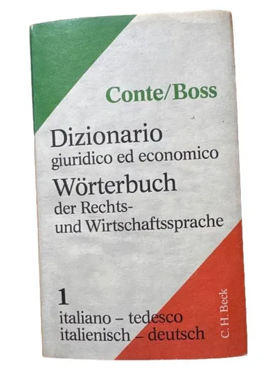 Wörterbuch Rechts- Wirtschaftssprache Italienisch Deutsch Conte Boss C.H.Beck