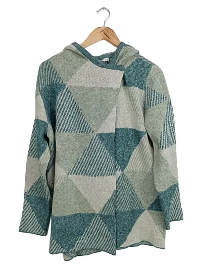 Cecil Damen Cape Gr. 38/M Mehrfarbig Casual Strickmuster Kapuze