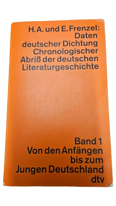 Daten deutscher Dichtung Band 1 Frenzel Literaturgeschichte dtv Taschenbuch