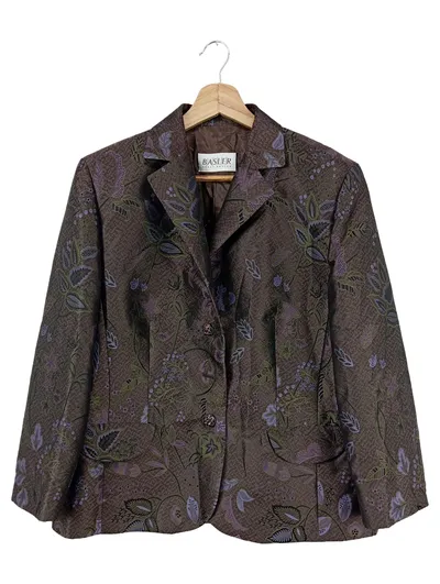 BASLER Damen Blazer Jacke Gr. 42/XL Braun Floral Elegant