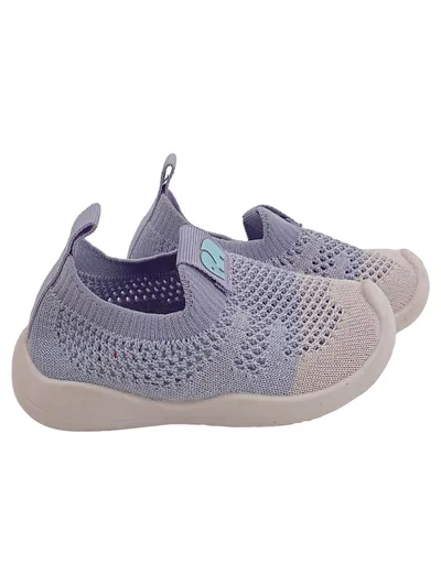 elefanten Krabbelschuhe Kinder Gr. 20 Lila Praktisch Strick-Slip-On