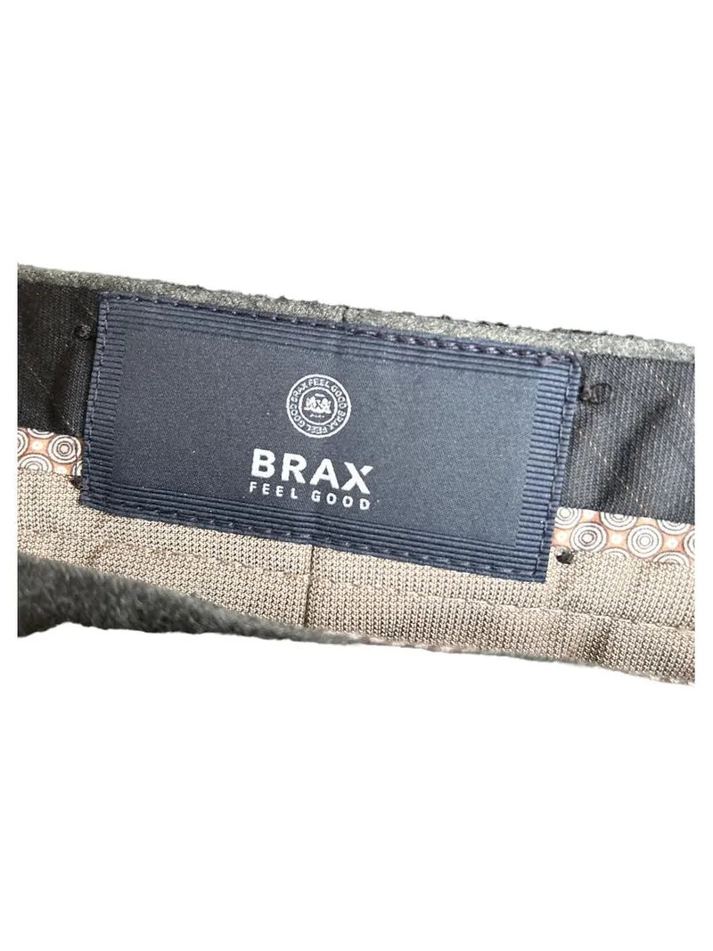BRAX Herren Stoffhose Business Grau Meliert Viskose W25 L30 4