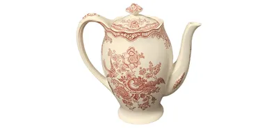 DUCAL Kaffeekanne Set Bristol Porzellan Weiß Klassisch Blumenmuster Vintage
