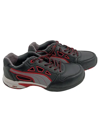 PUMA Sicherheitsschuhe Herren Gr. 40 Schwarz Rot Cell ESD Arbeitsschuhe