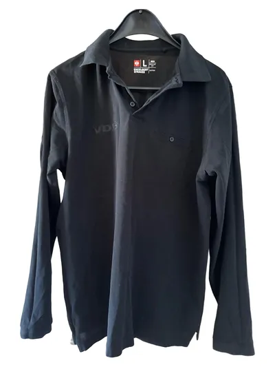 Engelbert Strauss Herren Langarmshirt Schwarz Gr. L Baumwolle VDE Logo