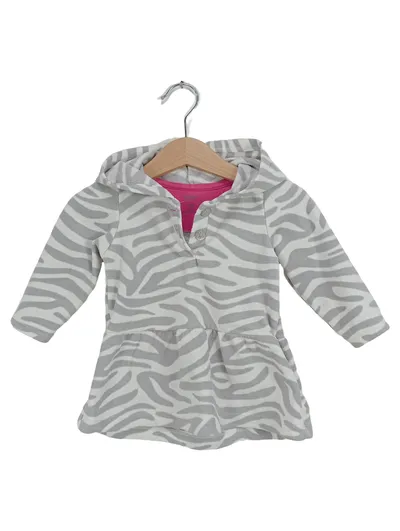 Carter's Mädchen Kapuzenpullover Zebra Fleece Gr. 80 12M Grau