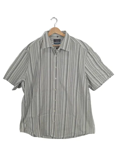 Senator Herren Freizeithemd Kurzarm Gr. XL Grau Gestreift Regular Fit