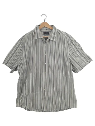 Senator Herren Freizeithemd Kurzarm Gr. XL Grau Gestreift Regular Fit