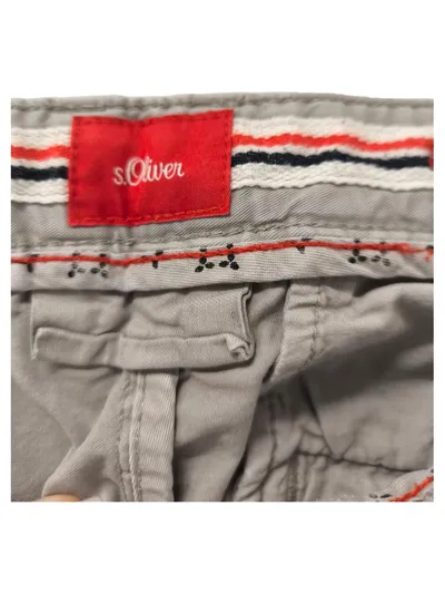 s.Oliver Herren Chino Stoffhose Grau W32/L32 Baumwolle Casual
