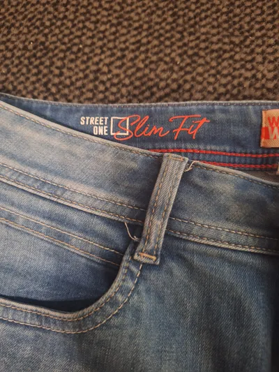 Street One Damen Jeans Slim Fit Hose Blau W29/L28 Stretch