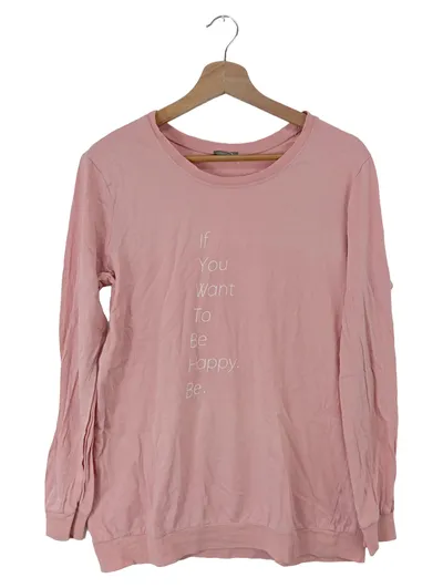 Schiesser Damen Schlafanzug Shirt Rosa Gr. 40/L Baumwolle Basic