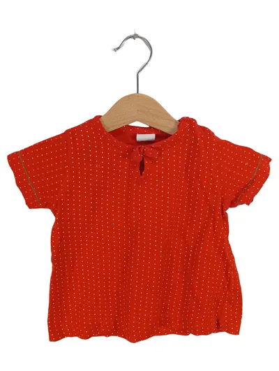 ALANA Baby T-Shirt Gr. 74 Rot Punkte Bio-Baumwolle Mädchen