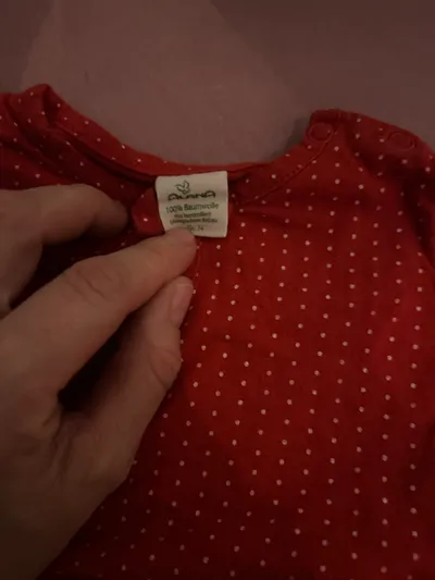 ALANA Baby T-Shirt Gr. 74 Rot Punkte Bio-Baumwolle Mädchen