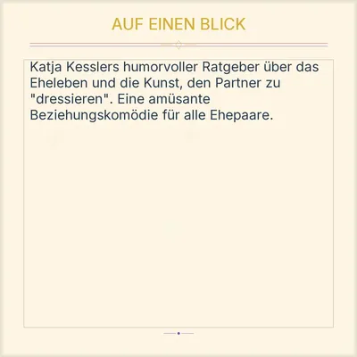 Katja Kessler Humorbuch Eheleben Beziehungskomödie Hardcover Deutsch