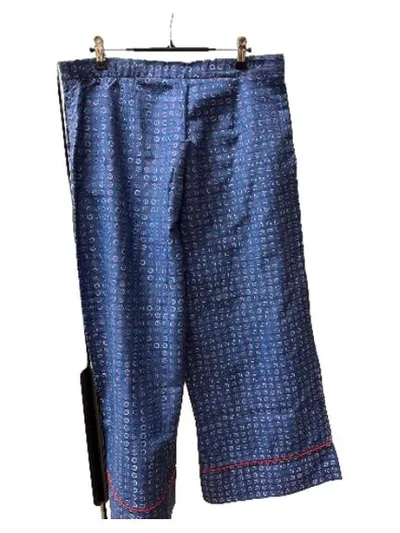 BRAG-WETTE Damen Stoffhose Culotte Blau Punkte Gr. 44 Elegant