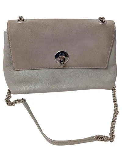 TED BAKER Umhängetasche Damen Grau Leder Elegant Business Modern 18x25 cm