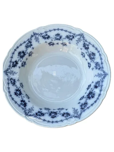 Booths Suppenteller Cecil Pattern blau weiß floral Porzellan 23cm