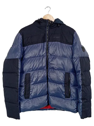 Tommy Hilfiger Herren Steppjacke Daunenjacke Kapuze Blau Gr. M