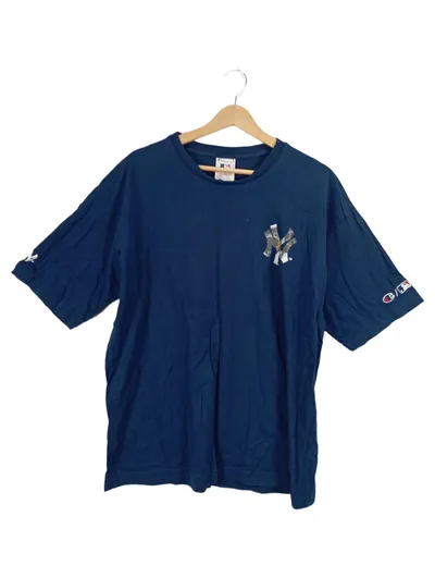 Champion New York Yankees T-Shirt Herren Gr. XL Blau MLB Fanshirt