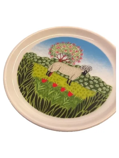 Hutschenreuther Sammelteller 3451 Schaf Porzellan Mehrfarbig 10cm