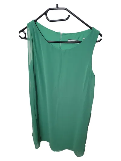 NAF NAF Damen Kleid Gr. S Grün Elegant Ärmellos Freizeitkleid