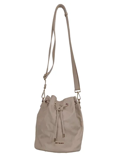 HEY MARLY Beuteltasche Damen Beige Handtasche Casual 26x26 cm